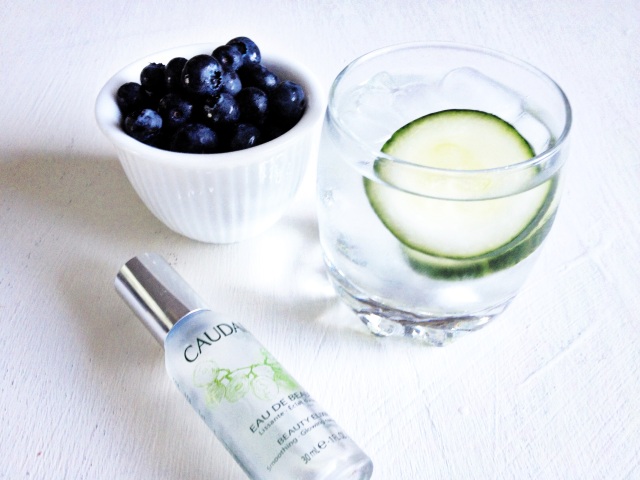 Blueberries for incredible hair, water with cucumber